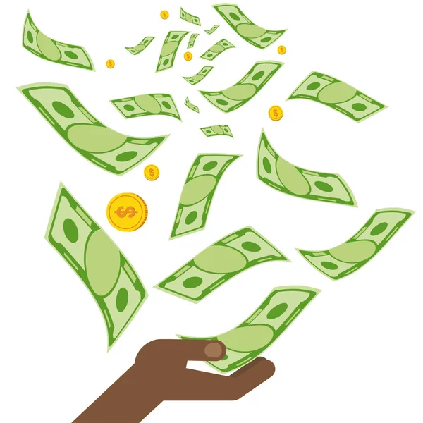 Black hand money — Stock Vector