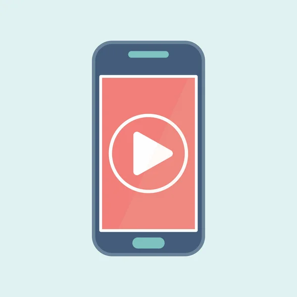 Video play mobile — Stock Vector