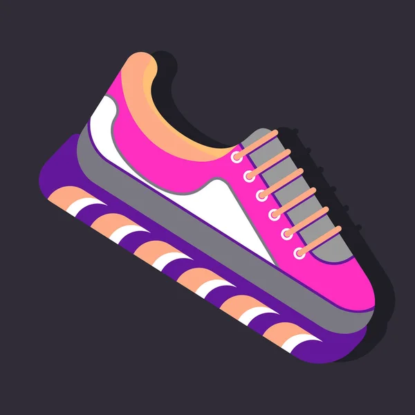 Bright sneaker icon — Stock Vector