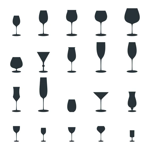 Glas vin glas ikon — Stock vektor