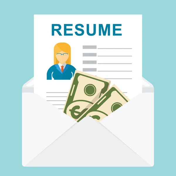 Suborno de recrutamento para emprego — Vetor de Stock