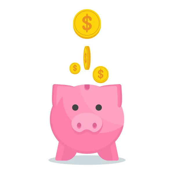 Piggy bank besparingen — Stockvector