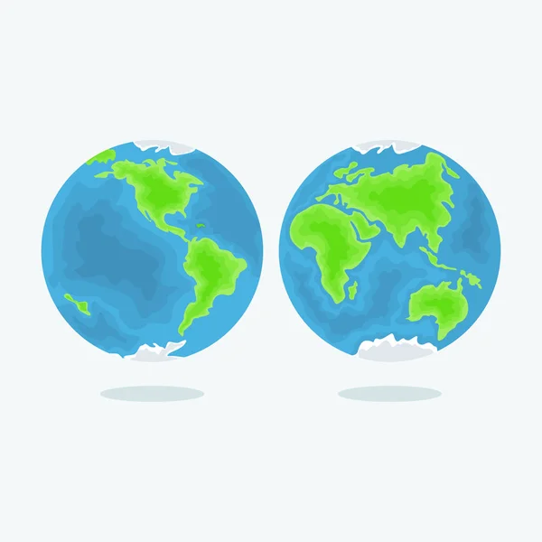 Planeta ícone da terra — Vetor de Stock
