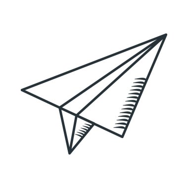 handdraw simgesi kağıt uçak