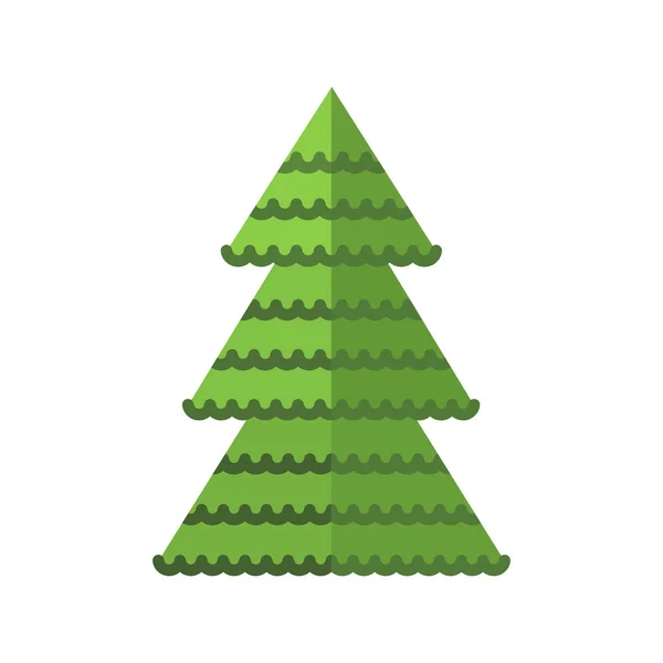 Karácsony fa lapos — Stock Vector