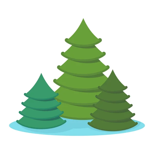 Julklappa träd i skogen — Stock vektor