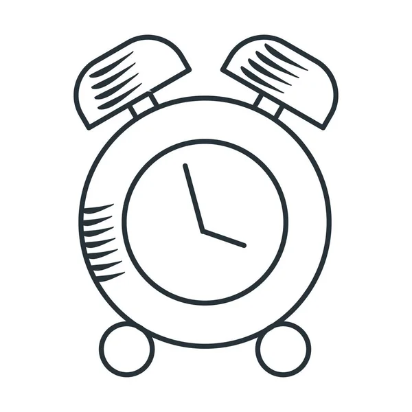 Reloj despertador icono handdraw — Archivo Imágenes Vectoriales