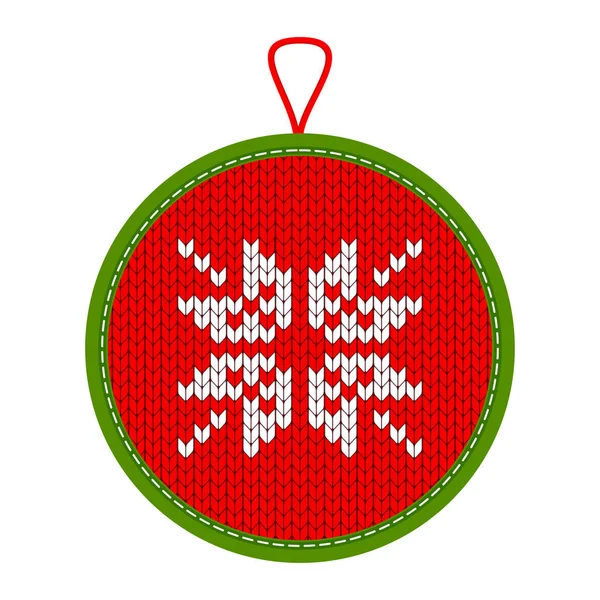 Lavorato a maglia decorazione natalizia ornata — Vettoriale Stock