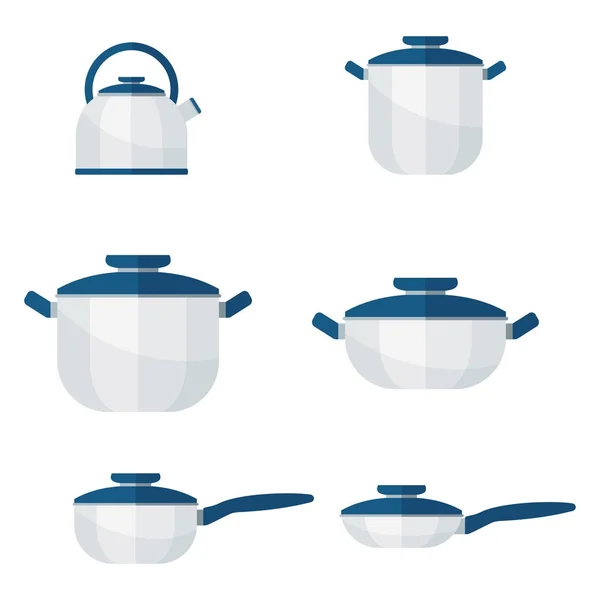 Keuken pan set — Stockvector