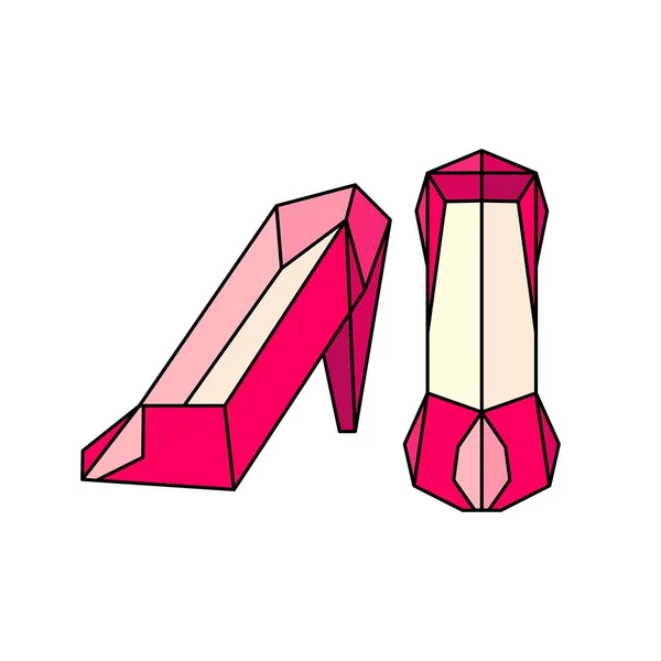 Chaussures femmes origami — Image vectorielle