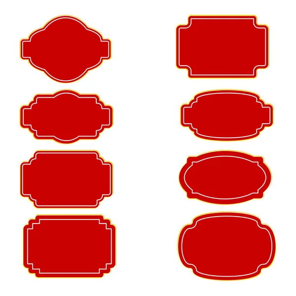 Christmas red tag set — Stock Vector