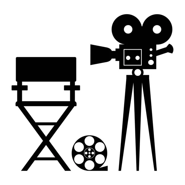 Cinéma réalisateur caméra — Image vectorielle