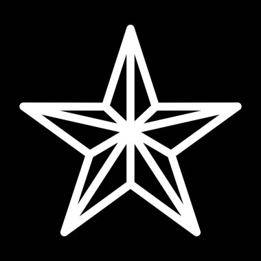 üzerinde siyah anahat yıldız