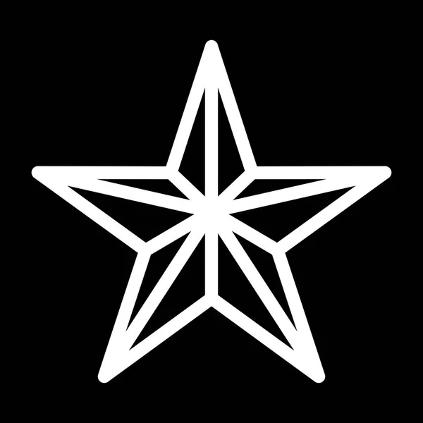 Estrela no contorno preto — Vetor de Stock
