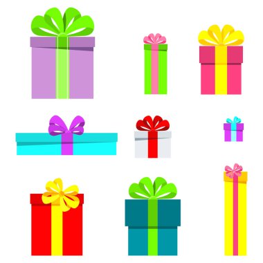 hediye kutuları kümesi