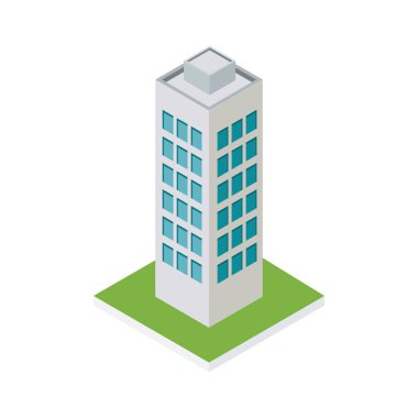 izometrik multistorey bina