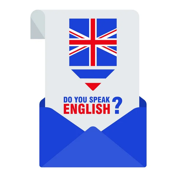 İngilizce zarf öğrenin — Stok Vektör