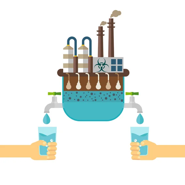 Concept de filtre à eau — Image vectorielle