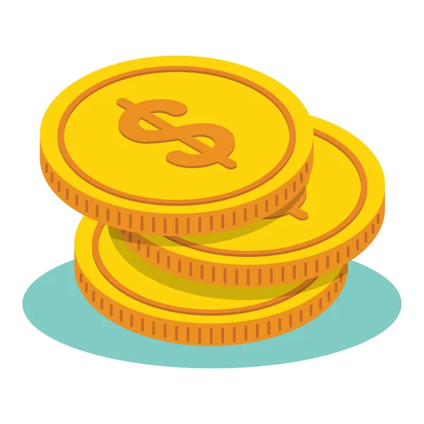 Argent argent cash doré — Image vectorielle