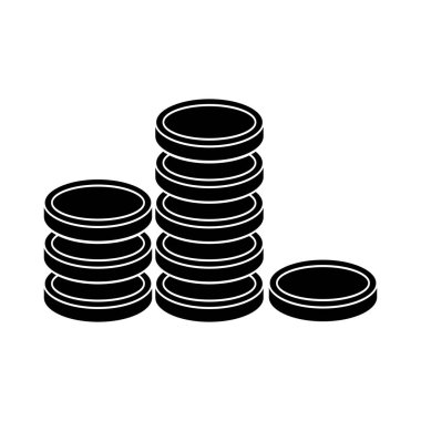 para yığını siyah simgesi