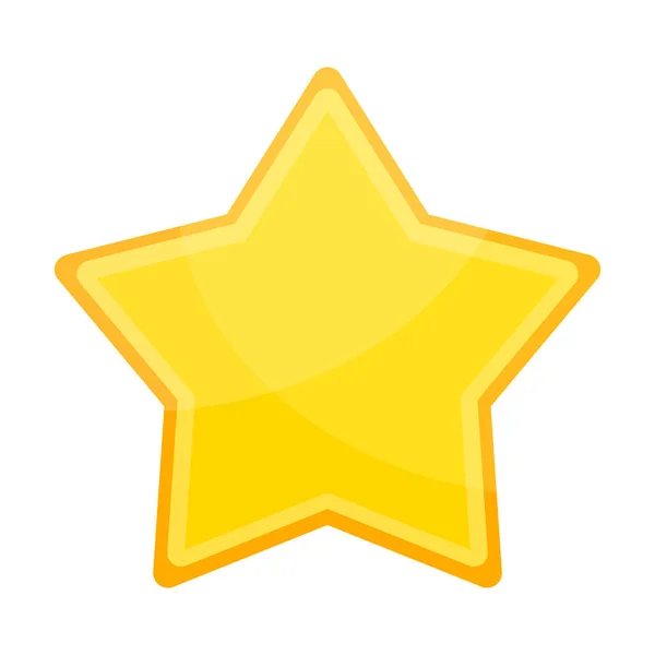 Estrella icono amarillo — Vector de stock