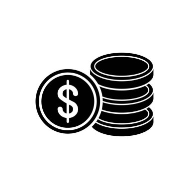 para yığını Doları siyah simgesi