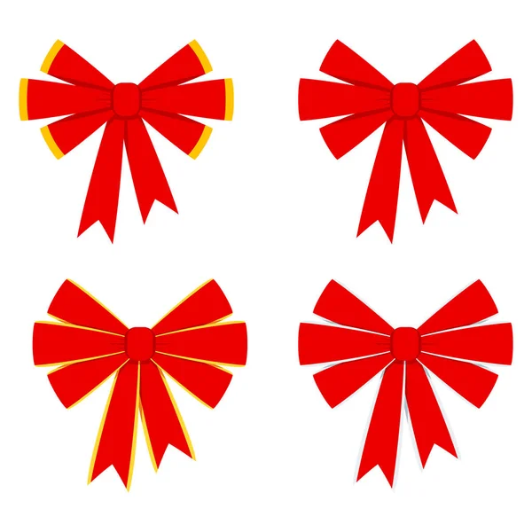 Conjunto de iconos de arco rojo — Vector de stock