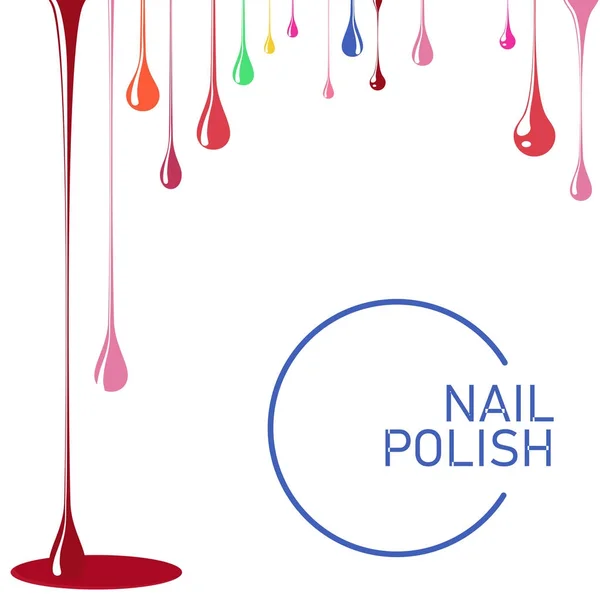 Nagellack Tropfen schwarz — Stockvektor