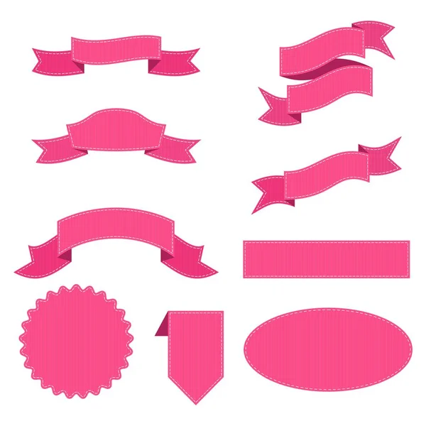 Set von Band rosa — Stockvektor