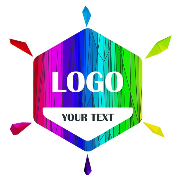 Logotipo marca arco-íris — Vetor de Stock