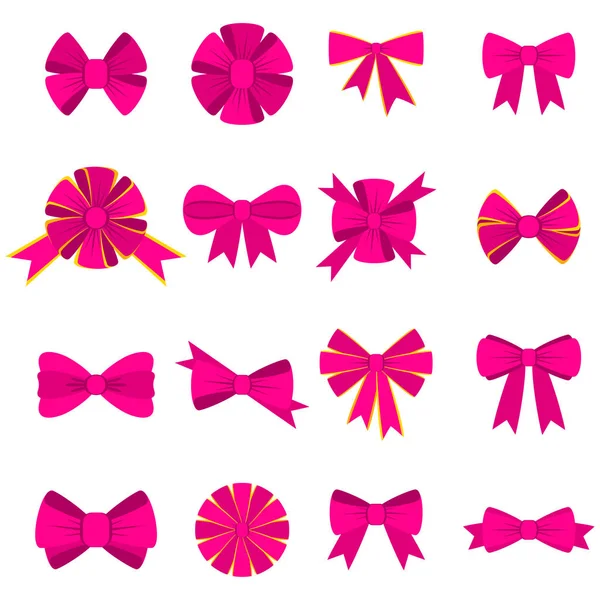 Arco rosa para decorar regalos — Vector de stock