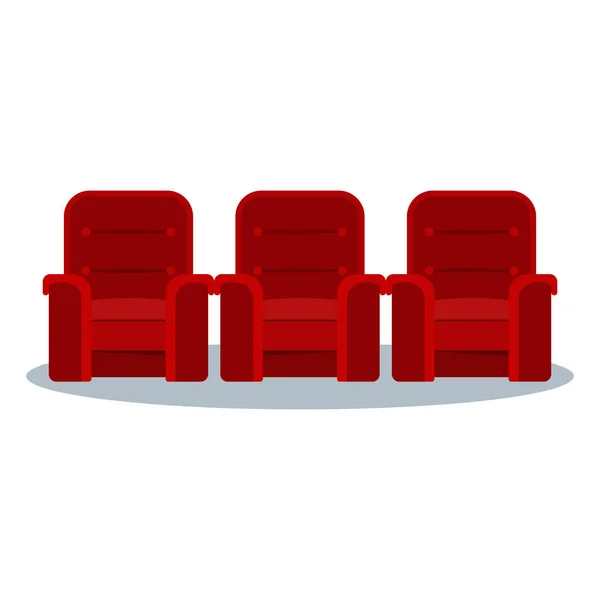 Κινηματογράφος κόκκινη καρέκλα — Διανυσματικό Αρχείο