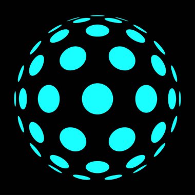 yarı ton mavi daire