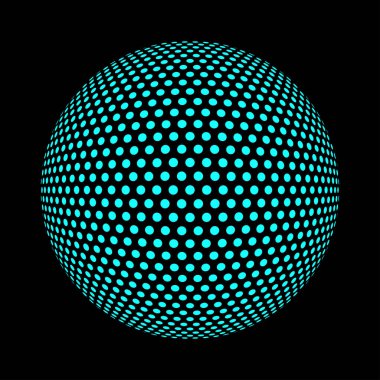 yarı ton mavi daire