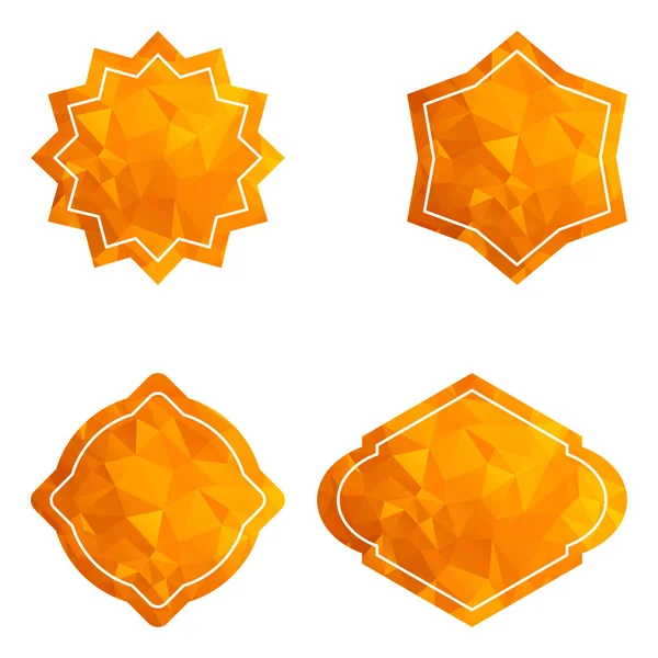 Set de etiqueta estrella dorada — Archivo Imágenes Vectoriales