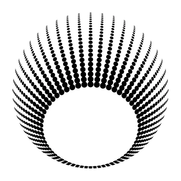 Demi-ton cercle noir — Image vectorielle