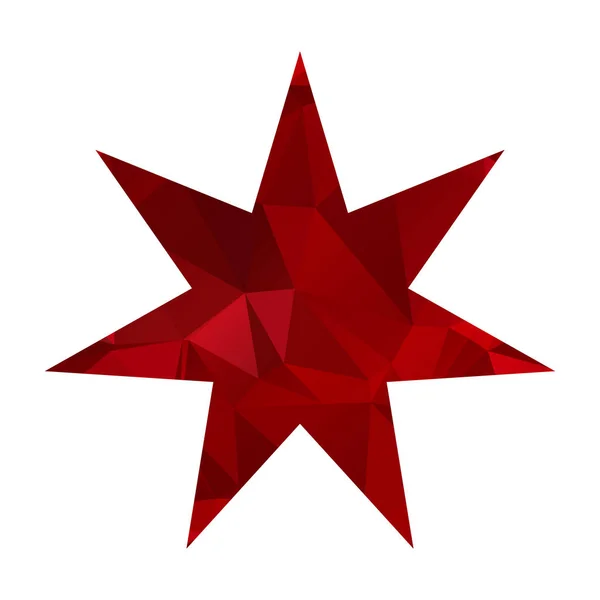 Estrella de triángulo rojo — Vector de stock