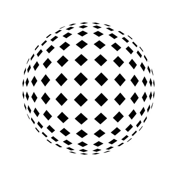 Halvton svart cirkel — Stock vektor
