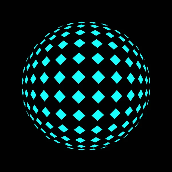 Halbtonblauer Kreis — Stockvektor