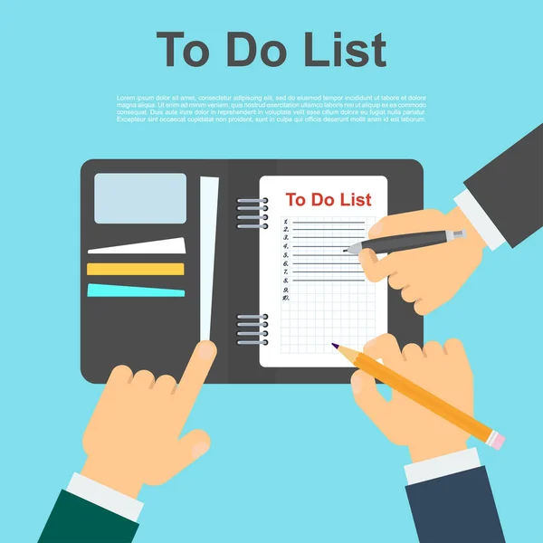 TO DO LIST КОНСЕПТ — стоковий вектор