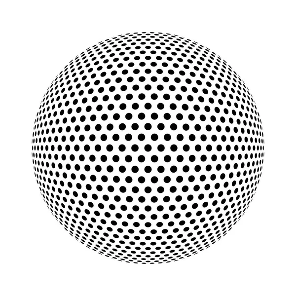Demi-ton cercle noir — Image vectorielle