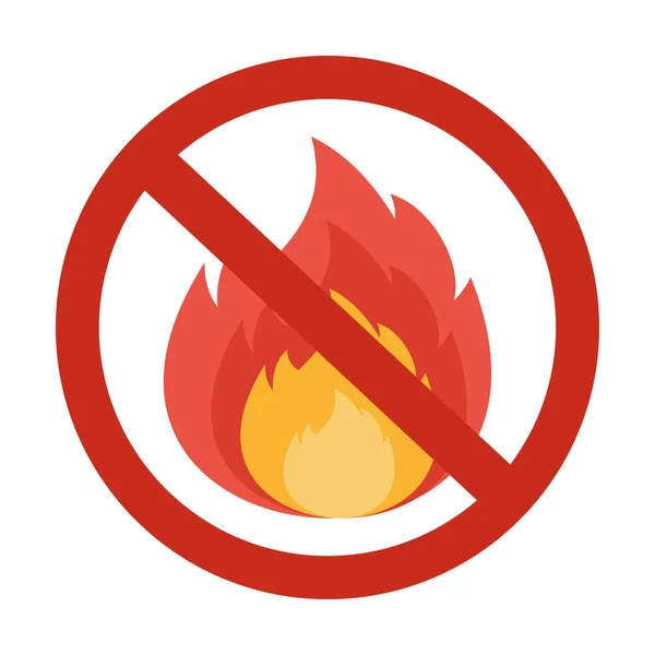 Nincs tűz sóhaj — Stock Vector
