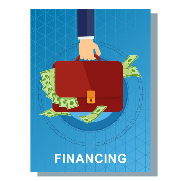Financement par affiche d'entreprise — Image vectorielle