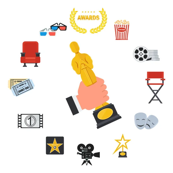 Sinema Icons set — Stok Vektör