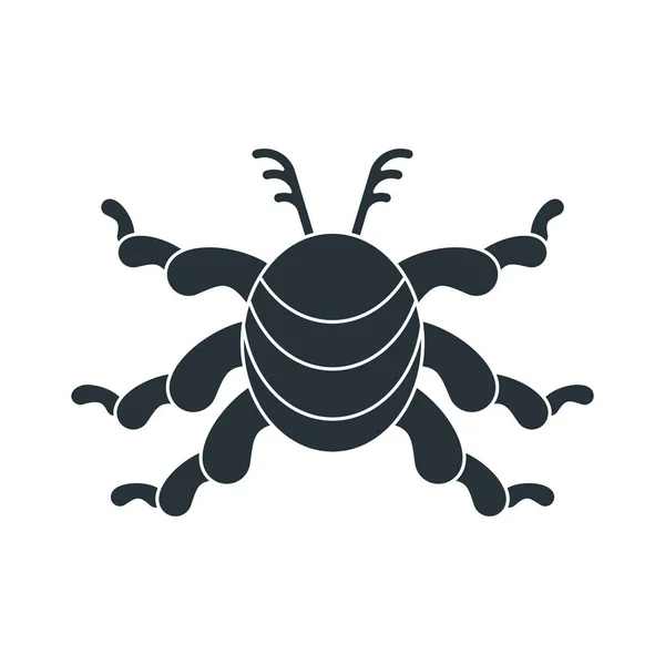 Zwarte virus kleur pictogram — Stockvector