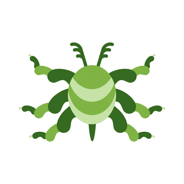 Pictogram van de kleur van de groene virus — Stockvector