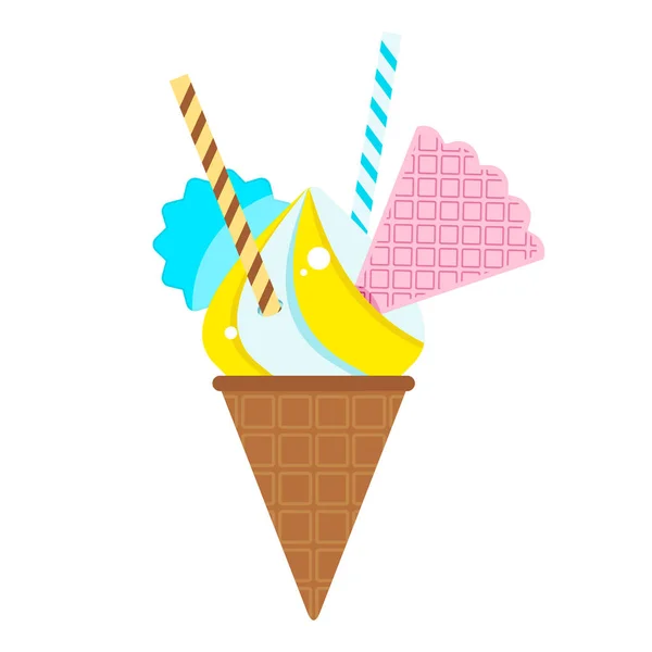 Παγωτό με γλυκά — Διανυσματικό Αρχείο
