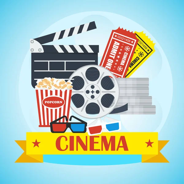 Cartaz do filme de cinema — Vetor de Stock