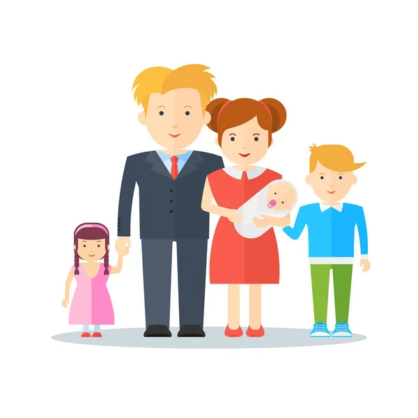 Familj glada människor — Stock vektor