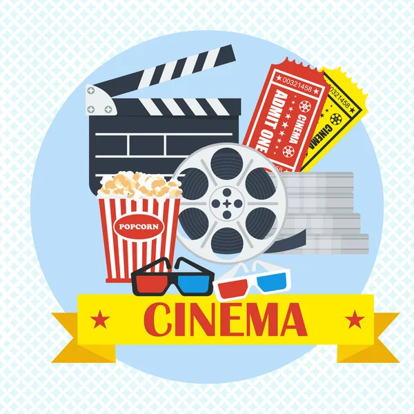 Mozi film plakát fény — Stock Vector